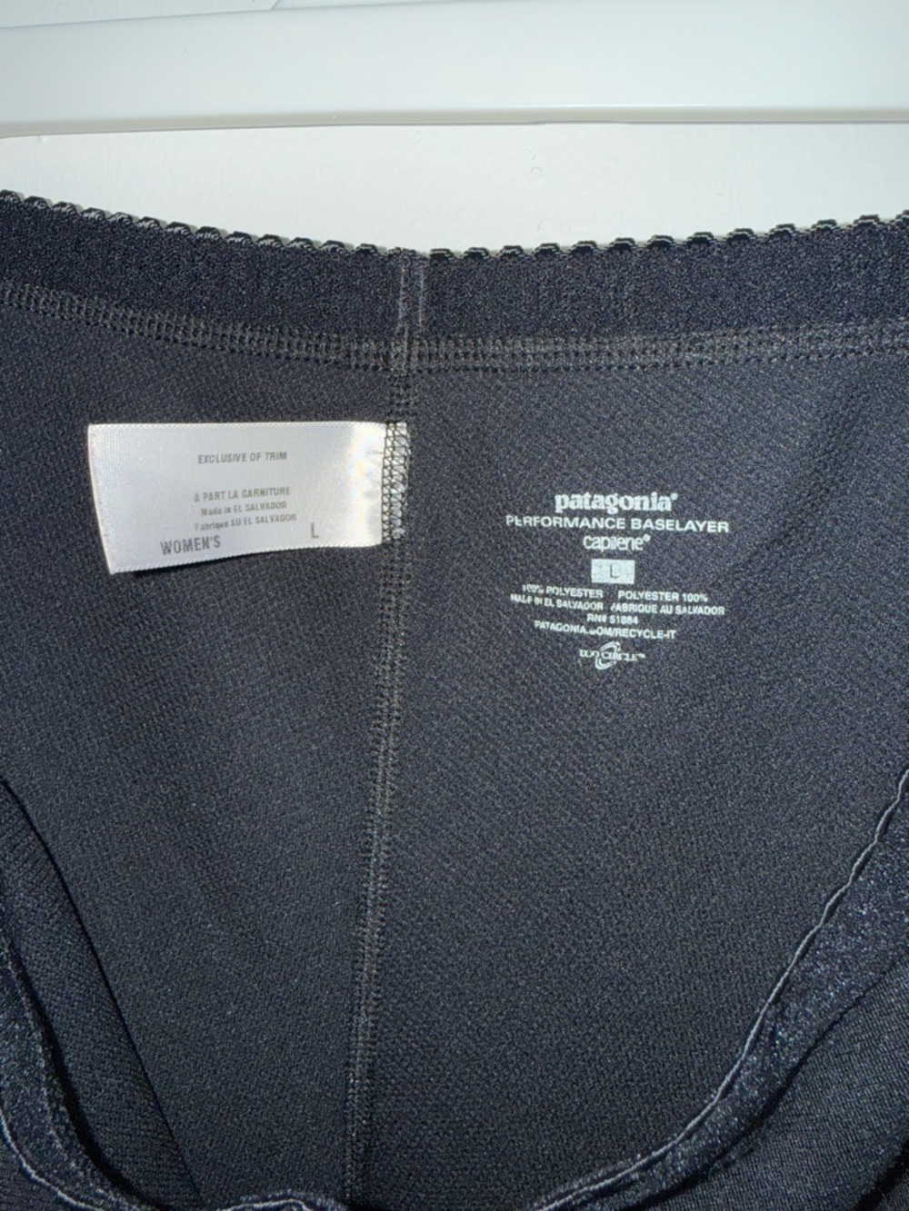 Patagonia Capilene Performance Baselayer Leggings Women's L Black Activewear - Picture 3 of 7